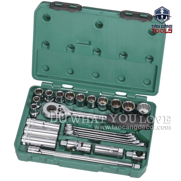 Bộ Tuýp Cần Siết Tự Động 1/2 Inches 25 Chi Tiết Sata 09506 - Ảnh 3