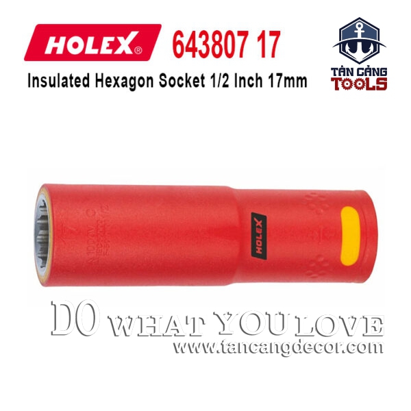 Đầu Tuýp 1/2 Inches Cách Điện 1000V 17 mm Holex 643807 17