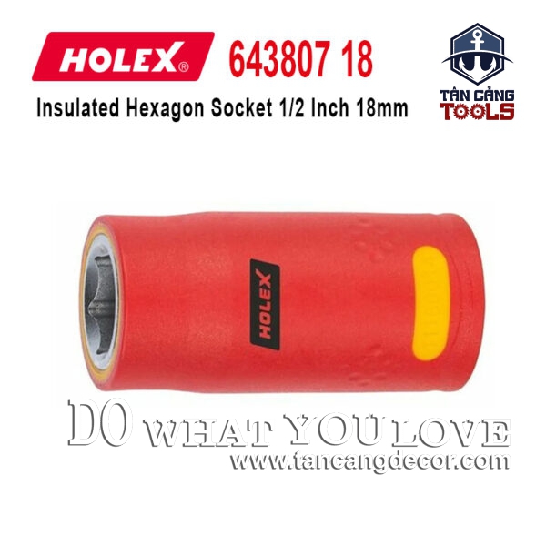 Đầu Tuýp 1/2 Inches Cách Điện 1000V 18 mm Holex 643807 18