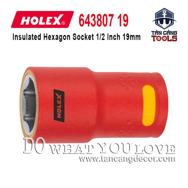 Đầu Tuýp 1/2 Inches Cách Điện 1000V 19 mm Holex 643807 19