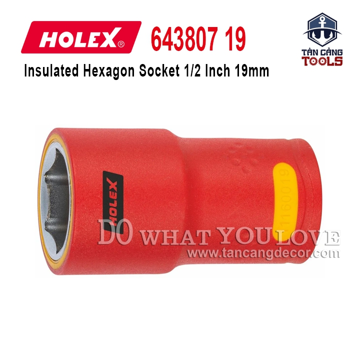 Đầu Tuýp 1/2 Inches Cách Điện 1000V 19 mm Holex 643807 19