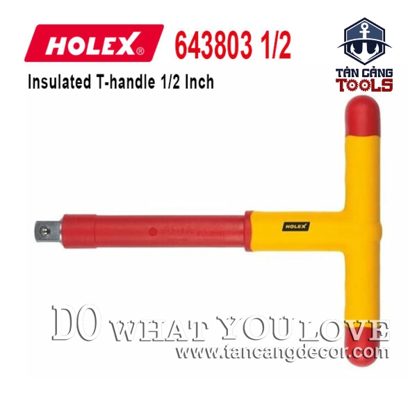 Tay Vặn Chữ T 1/2 Inches Cách Điện 1000V 24 mm Holex 643803 1/2