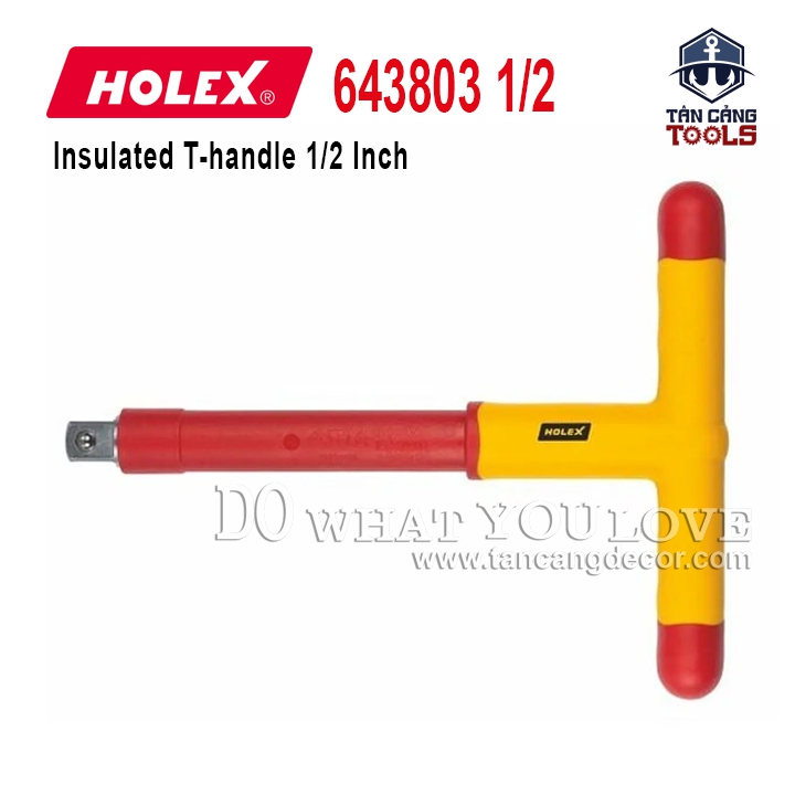 Tay Vặn Chữ T 1/2 Inches Cách Điện 1000V 24 mm Holex 643803 1/2