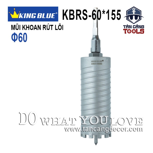 Mũi Khoan Rút Lõi Bê Tông 60 mm Kingblue KBRS-60*155