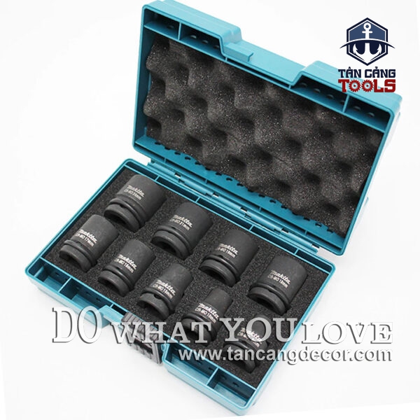 Alternative view of Bộ Đầu Tuýp Siết Bu Lông 1/2 inches 9 Chi Tiết Makita D-42575