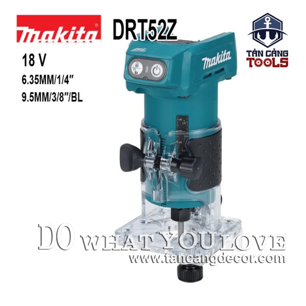Máy Phay Dùng Pin 18V Makita DRT52Z ( Thân Máy )