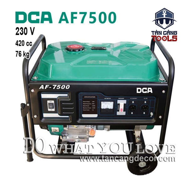Máy Phát Điện Dùng Xăng 6500W DCA AF7500