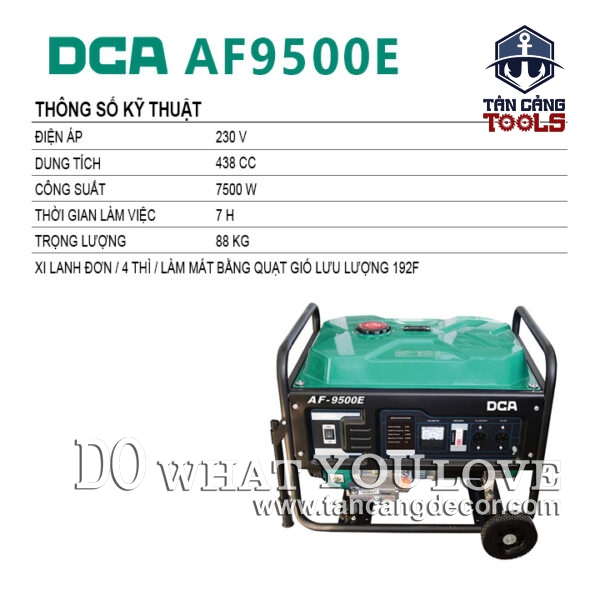 Alternative view of Máy Phát Điện Dùng Xăng 7500W DCA AF9500E