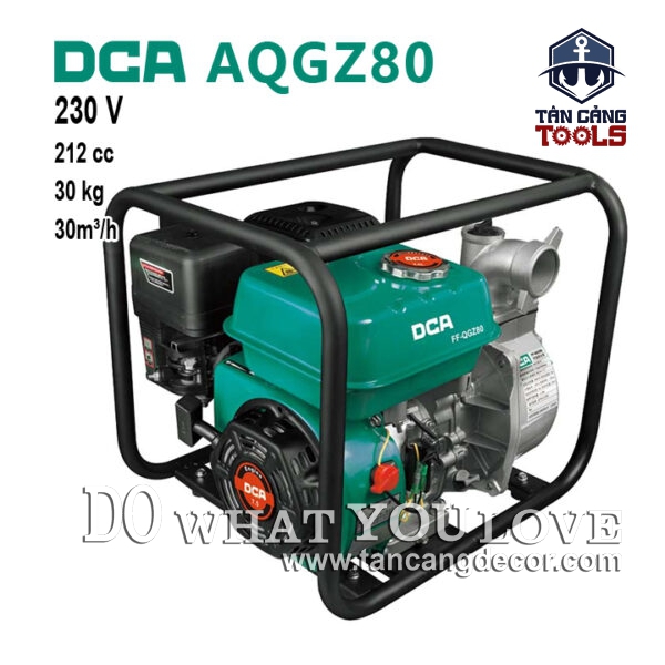 Máy Bơm Nước Dùng Xăng 4000W DCA AQGZ80