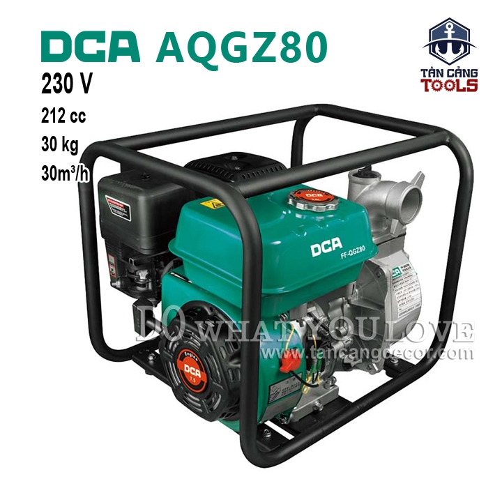 Máy Bơm Nước Dùng Xăng 4000W DCA AQGZ80