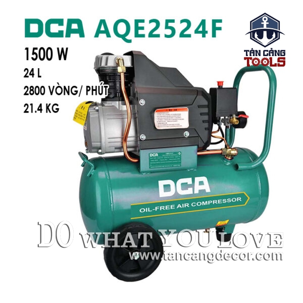 Máy Nén Khí Có Dầu 24 Lít 1500W DCA AQE2524F