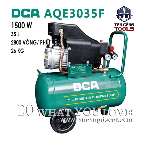 Máy Nén Khí Có Dầu 35 Lít 1500W DCA AQE3035F