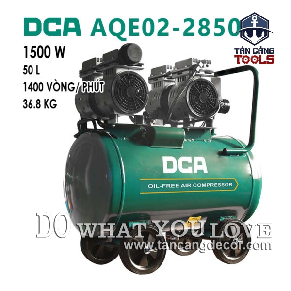 Máy Nén Khí Không Dầu 50 Lít 1500W DCA AQE02-2850