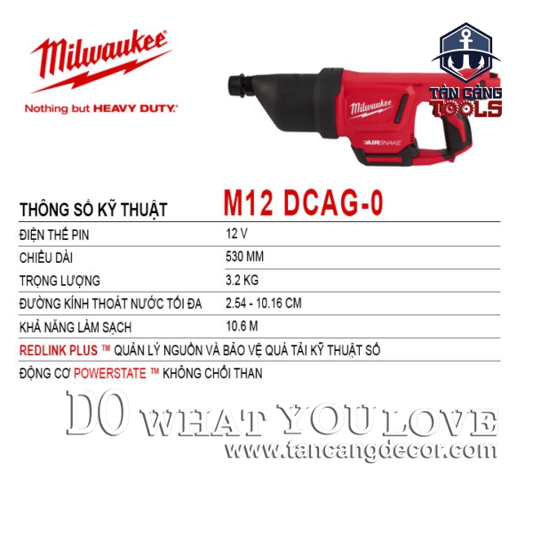 Alternative view of Máy Thông Hơi Milwaukee M12 DCAG-0