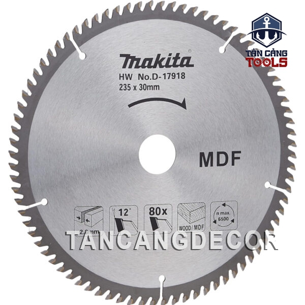 Alternative view of Lưỡi Cưa Gỗ Hợp Kim 235 x 30 mm x 80T Makita D-17918