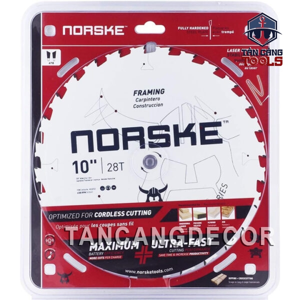 Alternative view of Lưỡi Cưa Gỗ Hợp Kim 255 x 16 mm x 28T Norske NCSBT023