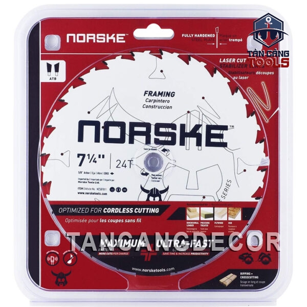 Alternative view of Lưỡi Cưa Gỗ Hợp Kim 184 x 16/20 mm x 24T Norske NCSBT011