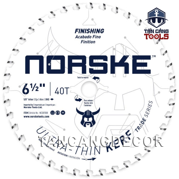 Alternative view of Lưỡi Cưa Gỗ Hợp Kim 165 x 16/20 mm x 40T Norske NCSBT008 ( Lưỡi TrackSaw )