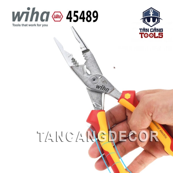 Kìm Đa Nẵng 8 In 1 Cách Điện 1000V 250 mm Wiha 45489