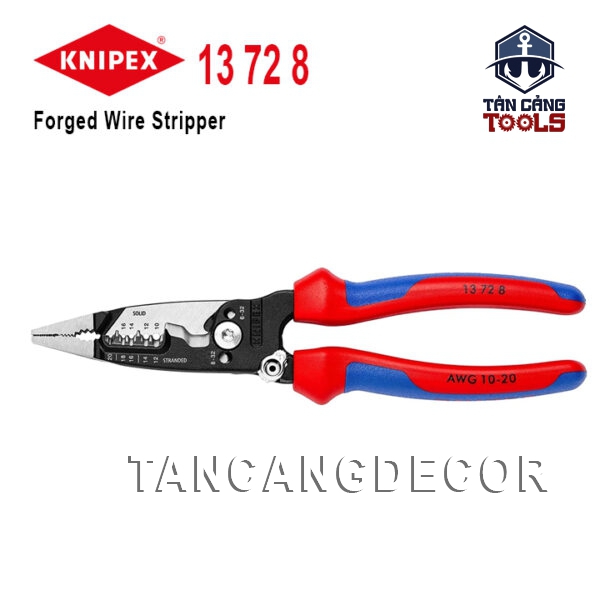 Kìm Tuốt Dây Đa Năng 215 mm Knipex 13 72 8 ( Có Lò Xo )