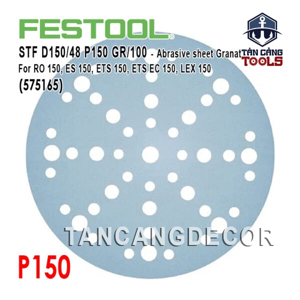 Giấy Nhám D150 Festool STF D150/8 P150 GR/100 (575165)