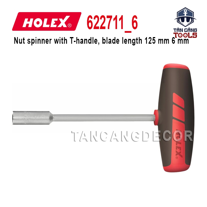 Tay Vặn Lục Giác Chữ T 6 mm Holex 622711 6