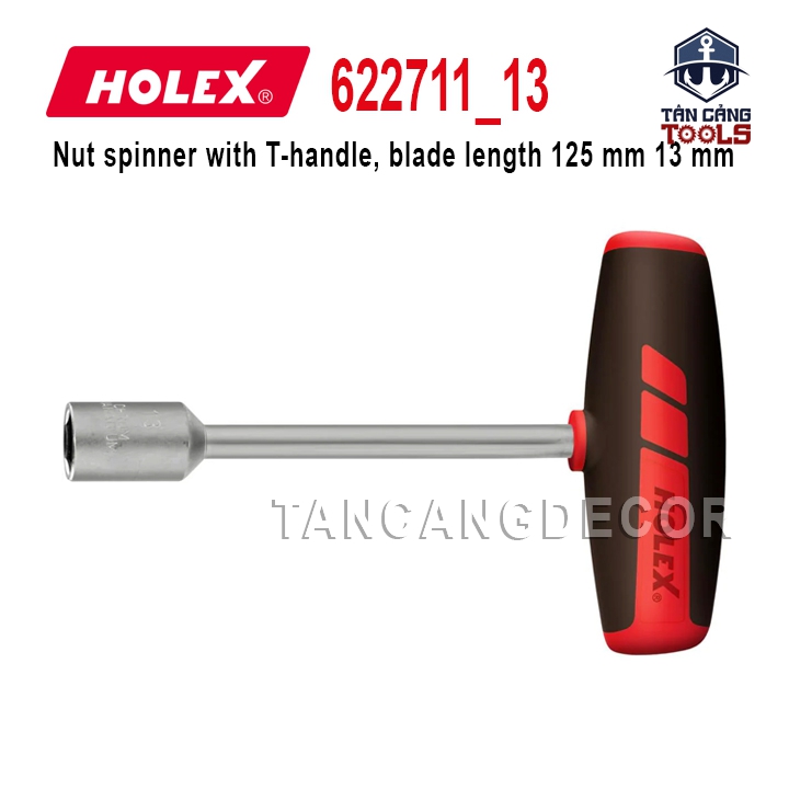 Tay Vặn Lục Giác Chữ T 13 mm Holex 622711 13