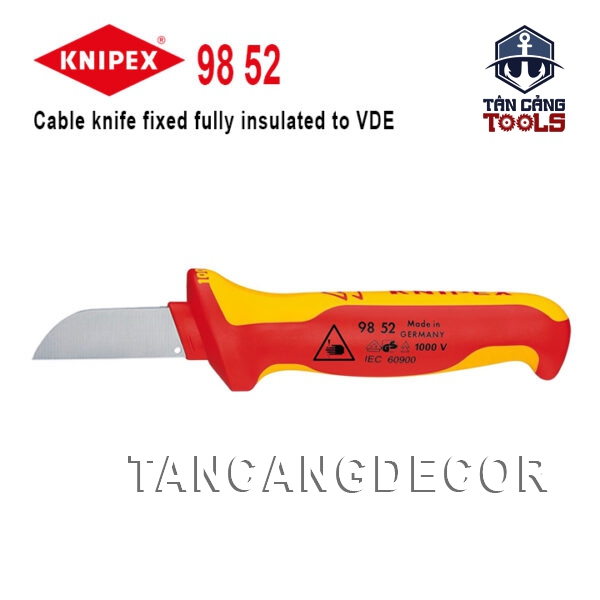 Dao Rọc Cáp Cách Điện 1000V Knipex 98 52