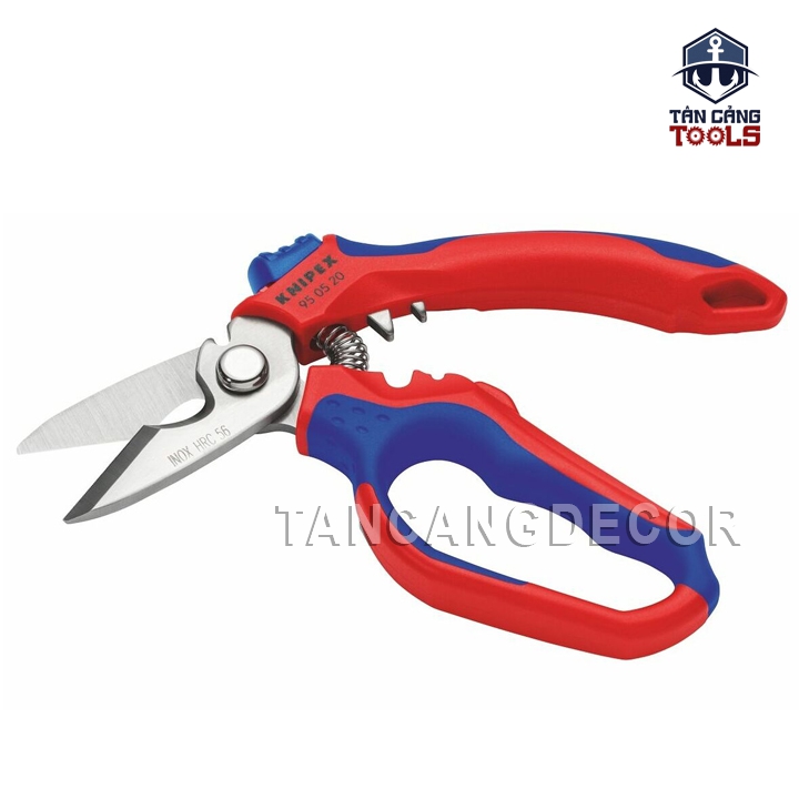 Kéo Cắt Dây Điện, Bấm Cos Pin Lưng Gù 160 mm Knipex 95 05 20 SB - Ảnh 2
