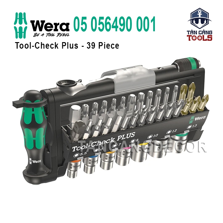 Bộ Vặn Vít 1/4 Và Đầu Khẩu 1/4 Inches 39 Chi Tiết CheckPlus Wera 05 300340 001 ( Phiên Bản Aussie ) - Ảnh 2