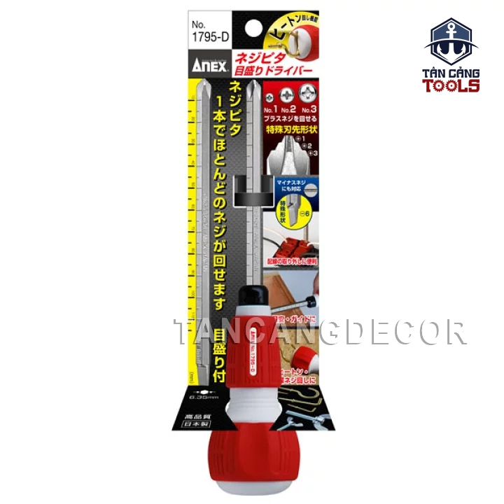 Tuốc Vít 2 Đầu Chi Tiết Thay Đổi Chiều Dài Anex No.1795-D - Ảnh 7