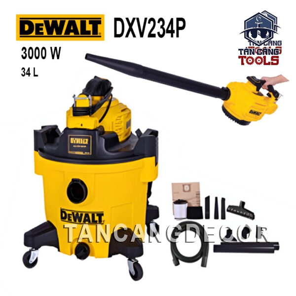 Máy Hút Bụi 3 Chức Năng Chuyển Đổi Máy Thổi Bụi 34 Lít 3000W Dewalt DXV234P