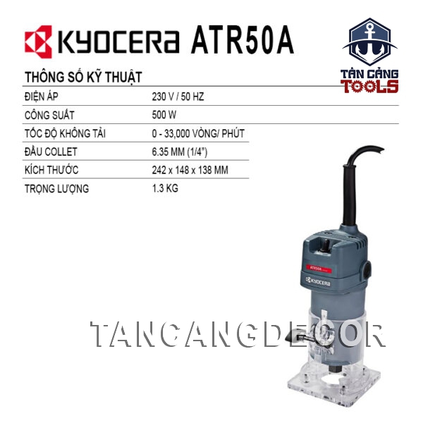 Alternative view of Máy Phay Kyocera ATR50A Cốt 6.35mm 500W