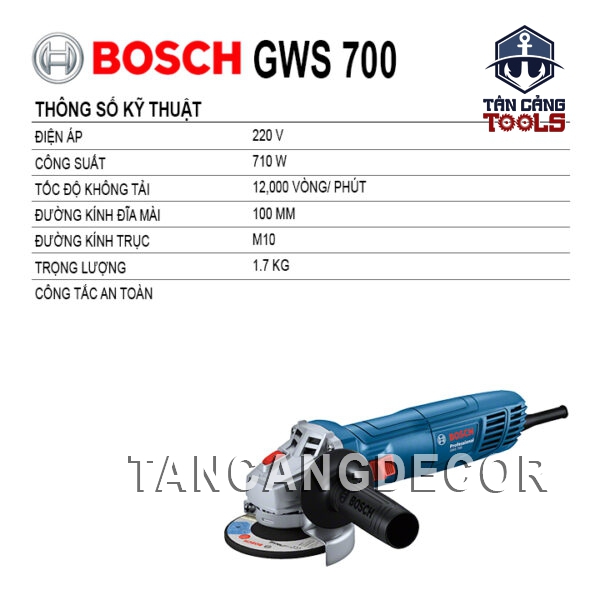Alternative view of Máy Mài Góc 100 mm Bosch GWS700 710W ( Công Tắc Hông )