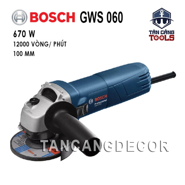 Máy Mài Góc 100 mm Bosch GWS 060 670W ( Công Tắc Hông )