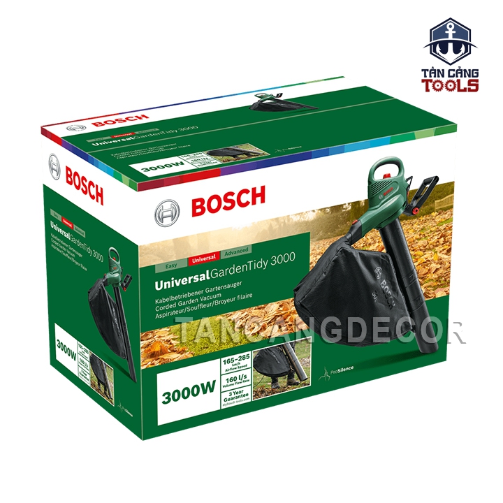 Máy Thổi Và Hút Xay Lá Dùng Điện 3000W Bosch UniversalGardenTidy 3000 - Ảnh 4