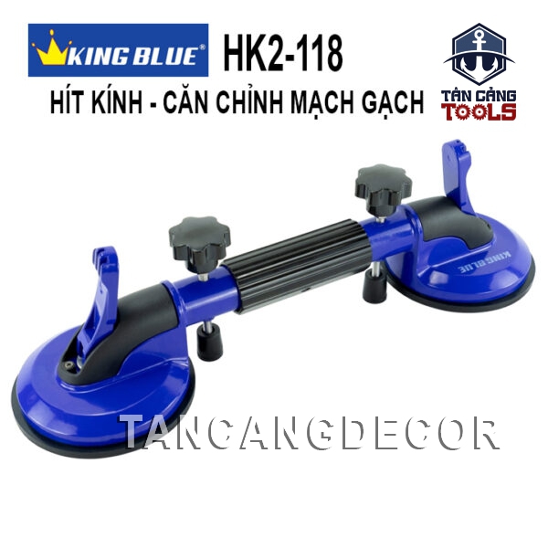 Hít Kính Đôi Xoay Góc Canh Chỉnh Mạch 118 mm Chịu Tải 100 Kg Kingblue HK2-118