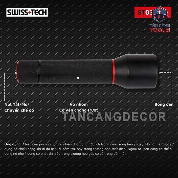 Đèn Pin Chiếu Sáng 700 Lumens Swiss+Tech ST031010 - Ảnh 3