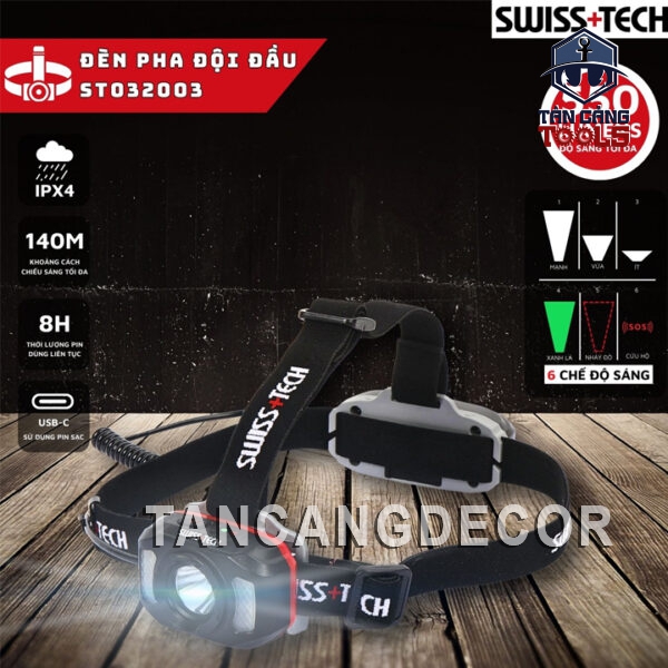 Alternative view of Đèn Đội Đầu 550 Lumens 140 Mét Swiss+Tech ST032003