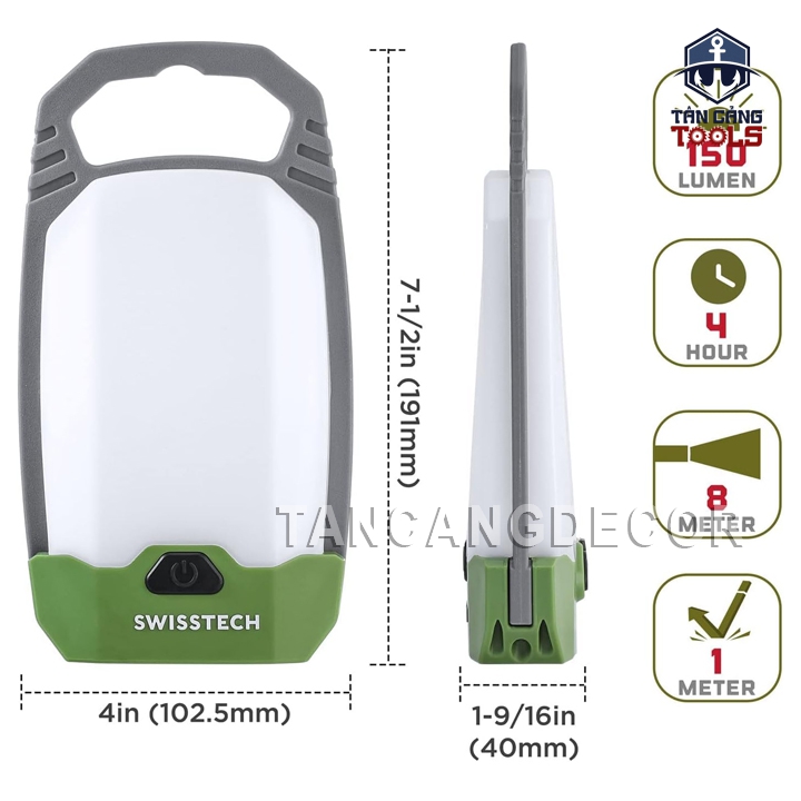 Bộ 2 Đèn Xách Tay Chiếu Sáng Cắm Trại 150 Lumens Swiss+Tech ST001104 - Ảnh 4