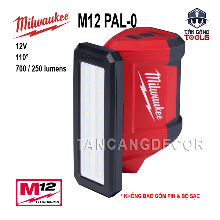 Đèn Pin Dạng Trục Xoay Dùng Pin Milwaukee M12 PAL ( Thân Máy )