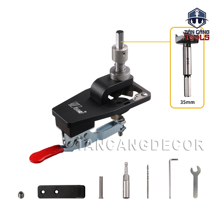 Bộ Cử Khoan Bản Lề Wnew Phiên Bản Nhôm, Có Điều Chỉnh Ra Vào - Ảnh 2