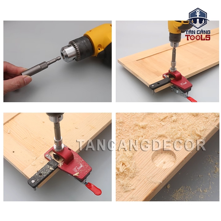 Bộ Cử Khoan Bản Lề Wnew Phiên Bản Nhôm, Có Điều Chỉnh Ra Vào - Ảnh 5
