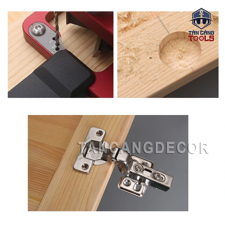 Bộ Cử Khoan Bản Lề Wnew Phiên Bản Nhôm, Có Điều Chỉnh Ra Vào - Ảnh 6