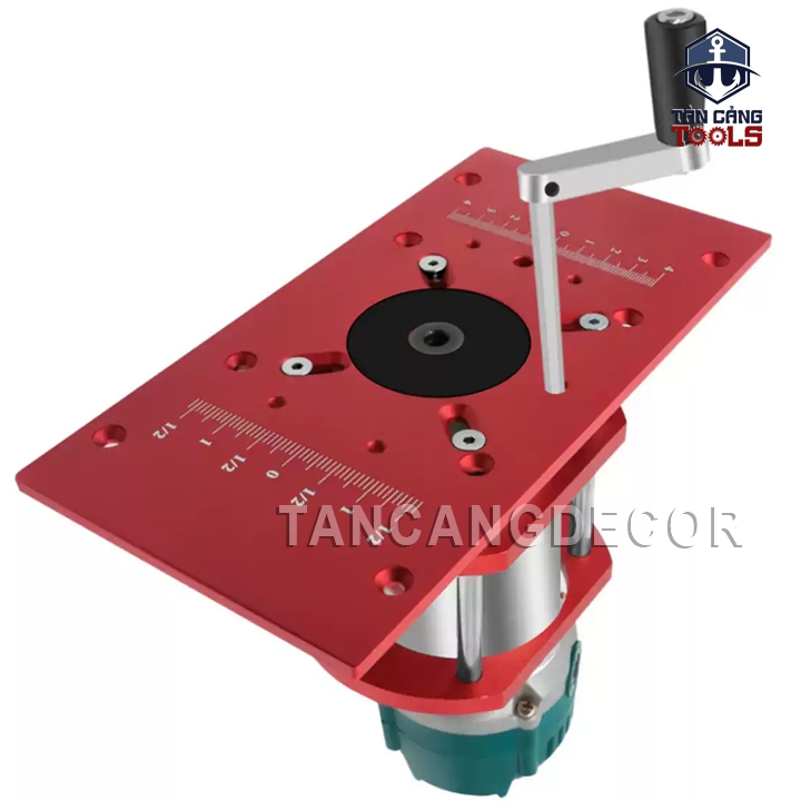 Bộ Cử, Mặt Gá Nâng Hạ Máy Phay Cầm Tay Nhôm Anode - Đường Kính Máy 65 mm - Ảnh 3