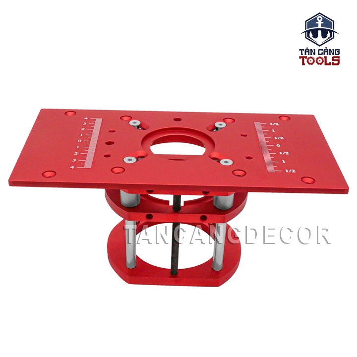 Bộ Cử, Mặt Gá Nâng Hạ Máy Phay Cầm Tay Nhôm Anode - Đường Kính Máy 65 mm - Ảnh 6