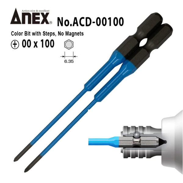 Bộ 2 Mũi Bắt Vít PH00 x 100mm Anex No.ACD-00100