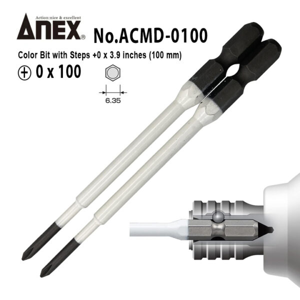 Bộ 2 Mũi Bắt Vít PH0 x 100mm Anex No.ACMD-0100