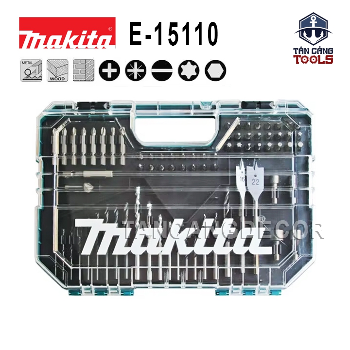 Bộ Mũi Khoan Đa Năng 75 Chi Tiết Makita E-15110