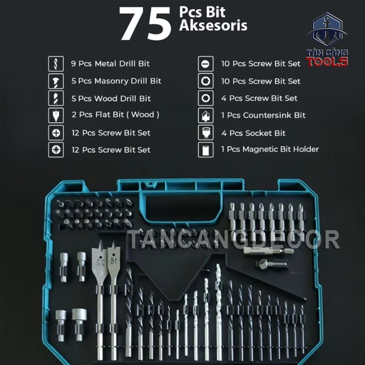 Bộ Mũi Khoan Đa Năng 75 Chi Tiết Makita E-15110 - Ảnh 3
